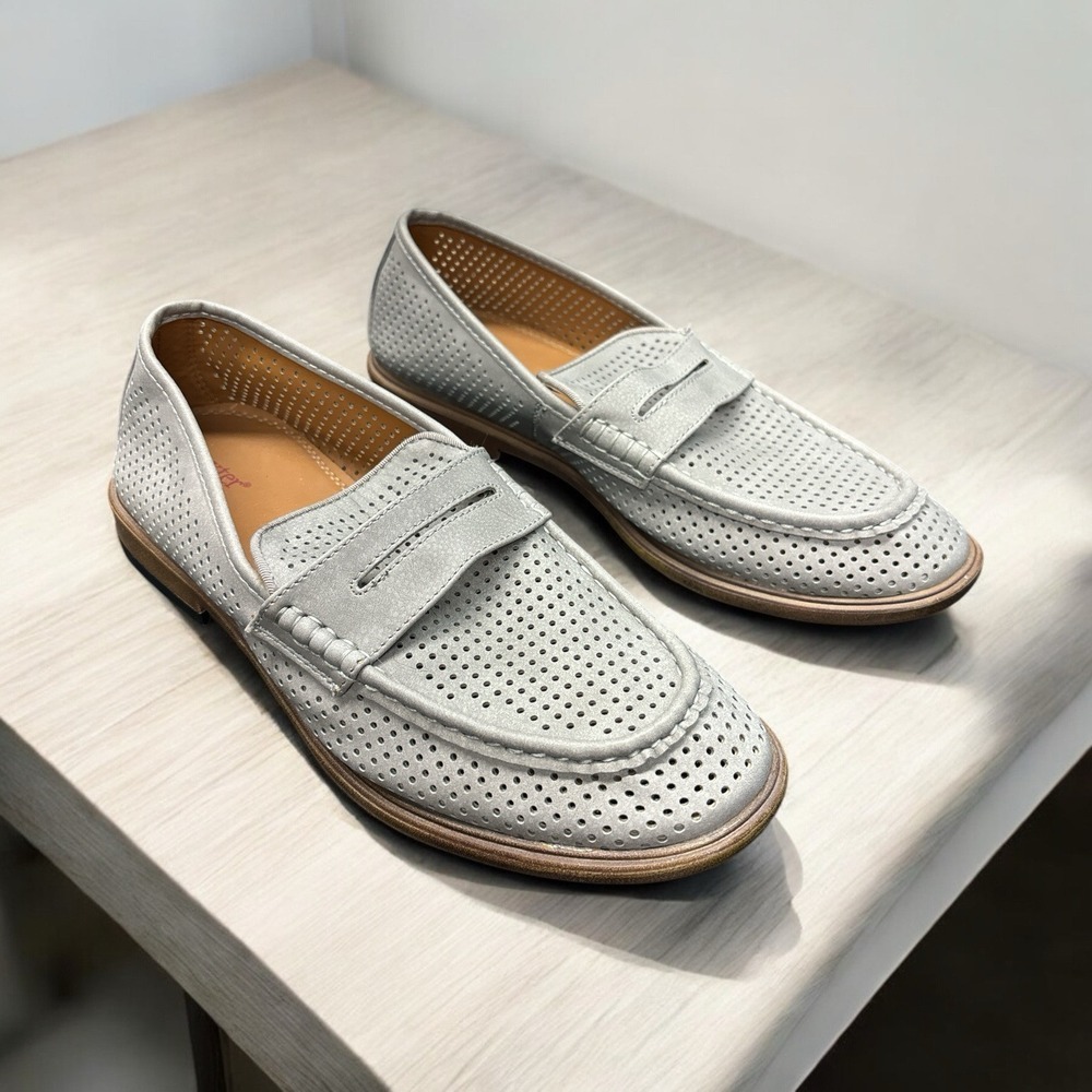 Dexter Comfort 183502 Gray Harlem Loafer Slip-on Dress Men's‎ Shoes Size 8.5